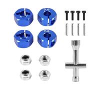 Cpolebev Adaptador de Cubo de Rueda Hexagonal de Metal de 12 Mm Tuerca de Bloqueo con Llave Cruzada para 1/10 Slash VXL 2WD RC Coche