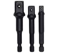 Cpolebev Adaptador de enchufe de de/Juego de extensiones | Convierte el taladro electrico en un destornillador de alta velocidad | Unidad de 1/4 pulgada, 3/8 pulgada y 1/2 pulgada