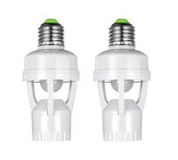 Cpolebev Adaptador de PortaláMparas E27 con Sensor de Movimiento PIR AC100-240V Convertidor de PortaláMparas LED Detector de Presencia