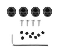 Cpolebev Adaptador Hexagonal de Cubo de Rueda Combinador de Metal de 4 Piezas de 5 Mm una 12 Mm para D12 C14 C24 C34 MN D90 D91 MN99S RC Car Upgrade Parts,