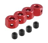 Cpolebev Adaptador Hexagonal de Cubo de Rueda Combinador de Metal de 4 Piezas de 5 Mm una 12 Mm para D12 C14 C24 B14 B16 MN D90 D91 RC Coche Piezas de ActualizacióN, Rojo