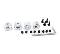 Cpolebev Adaptador Hexagonal de Cubo de Rueda Combinador de Metal de 4 Piezas de 5 Mm una 12 Mm para D12 C14 C24 C34 MN D90 D91 MN99S RC Car Upgrade Parts,