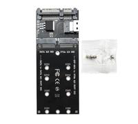 Cpolebev Adaptador SSD M2 M.2 SATA Ngff SSD A SATA + M2 NVME SSD A SFF-8654 Convertidor SATA A Tarjeta de Expansión M2