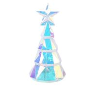 Cpolebev Adorno de Luz Navideña, Figura de Árbol de Navidad Colorida Alimentada por USB con Estrella, Centro de Mesa Hecho A Mano para Navidad
