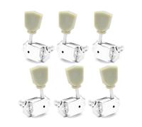 Cpolebev Afinadores de Clavijas de AfinacióN de Guitarra de Estilo Vintage de 6 Piezas 3L3R Compatibles con Piezas de Guitarra