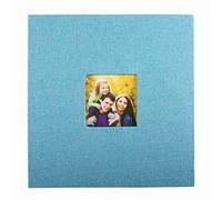 Cpolebev ÁLbum de Fotos ÁLbum de Recortes Autoadhesivo para Boda/Familia/Amantes de Regalo de Bricolaje para el DíA de San ValentíN Madres Azul
