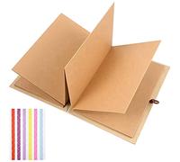 Cpolebev ÁLbum de Papel Kraft Vintage Estilo AcordeóN DIY ÁLbum de Recortes Manualidades DíA de San ValentíN Aniversario de Bodas