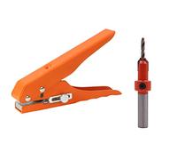 Cpolebev Alicates Punzonado para Bandas Borde, Herramienta PerforacióN, Alicates Enmascaramiento, Broca Avellanadora 3X8MM, Herramienta para CarpinteríA con Orificio para Tornillo