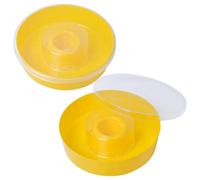 Cpolebev Alimentador de Abejas, Comedero Redondo con Tapa de Colmena, Bebedero para Abejas y Suministros de Apicultura (Paquete de 2)