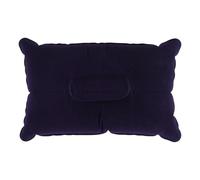 Cpolebev Almohada de Flocado Almohada Plegable portatil Inflable de Doble Cara para Acampar/Viajar/Oficina Azul