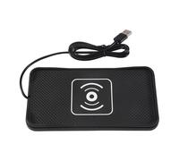 Cpolebev Almohadilla de Carga InaláMbrica para AutomóVil, Almohadilla de Cargador de TeléFono con Cargador InaláMbrico RáPido de 15 W para TeléFono Android Alfombrilla de Carga de TeléFono