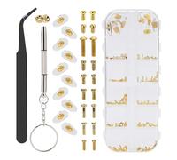 Cpolebev Almohadilla para la Nariz de Gafas, Kit de ReparacióN de Repuesto de Almohadillas para la Nariz para Gafas, Kit de ReparacióN de Gafas con Tornillos, para Gafas