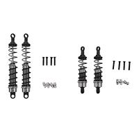 Cpolebev Amortiguador de Choque Delantero y Trasero Lleno de Aceite de Metal para 1/12 12428 12423 RC Car Crawler Upgrad Part, Titanio