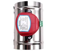 Cpolebev Amortiguador Eléctrico de Acero Inoxidable de 220 V, Válvula de Aire Eléctrica, Válvula de Retención Motorizada para Tubería de 4 Pulgadas y 100 mm