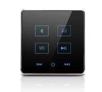 Cpolebev Amplificador de Pared Bluetooth para Cine en Casa, Pantalla Táctil, Panel de Música, de Audio de Fondo para el Hogar, Compatible con Tarjeta USB TF (Negro)