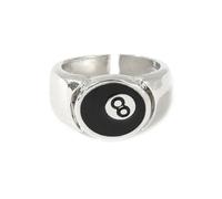 Cpolebev Anillo de Bola de Billar de 8 Bolas, Anillo de Billar de Ocho Bolas Negro con Número Ajustable, para Amantes de la Piscina, Anillo de Billar para Hombres