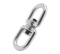 Cpolebev Anillo giratorio ojo a ojo 15/64" 6mm de acero inoxidable de anclaje maritimo