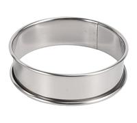 Cpolebev Anillos de Tarta Enrollados Dobles Anillos de Muffin Redondos de Acero Inoxidable Anillos de Crumpet de Metal Moldes para Hacer Crumpet, Tarta, Muffin 12