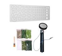 Cpolebev Aplicador de Flocado de Césped Estático Plantadora de Césped Electrostática Máquina de Flocado Electrostático Mesa de Herramienta de Bricolaje