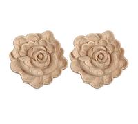 Cpolebev Apliques De Talla De Madera De Mueble Decoración Náutica Vintage Calcomanías Sólidas De La Puerta del Gabinete De Flores Tallado De Madera