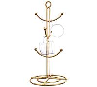 Cpolebev ÁRbol de la de la Encimera, Secador de Tazas de Café de 6 de Café de la Cocina Soporte Soporte de Las Tazas de Té de la Encimera, Dorado