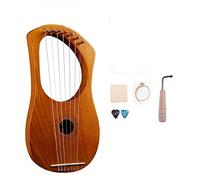Cpolebev Arpa de Lira de 7 Cuerdas Instrumento de Cuerdas de Madera con Bolsa de Transporte Juego de Cuerdas Extra y Accesorios Estilo B
