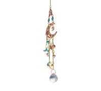 Cpolebev Atrapasueños de Cristal, Campanas de Viento para Exteriores, Música de Viento para Jardín, Hilandero de Viento 3D, Colgante para Decoración de Jardín, Fabricante de Arcoíris A