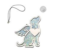 Cpolebev Atrapasueños Rainbow Maker Rainbow Maker Dog Memorial Sun Catcher Adorno Conmemorativo Portátil para Perros e
