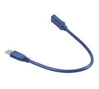 Cpolebev Azul USB 3.0 Hembra a Macho M/M Tipo A Enchufe Cable de extnsion de Conector 30cm