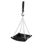 Cpolebev Bandeja de Comedero para Pájaros Bandeja de Agua para Pájaros Colgante Comedero para Pájaros para Jardín Comedero para Pájaros Colgante para Patio Al Aire Libre Negro