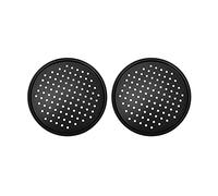 Cpolebev Bandejas de Pizza Personalizadas Perforadas de 2 Pulgadas, Acero Al Carbono con Revestimiento Antiadherente, Bandeja para Hornear Pizza Fácil de Limpiar