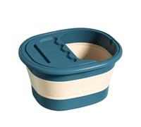Cpolebev BañEra para Remojo de Pies BañO de Pies Plegable, BañO para Pies con Masajeador de Pies para Ayudar una Dormir, Spa para Pies, BañEra para Remojo de Pies para Calmar Azul