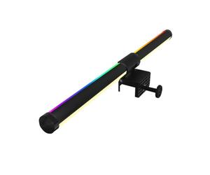 Cpolebev Barra de Luz LED RGB para Monitor de Ordenador. Protección Ocular Sin Parpadeo. Atenuación Programable para Trabajar, Leer y Estudiar con el Ordenador.