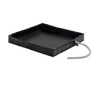 Cpolebev Base de Ducha Portátil, Base de Ducha Plegable de 41 X 41 Pulgadas y Piso de Lavabo con Tubo de Drenaje Desmontable, Ideal para Vehículos Recreativos, Exteriores