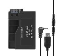 Cpolebev BateríA Simulada -E8 con Banco de EnergíA de DC Adaptador USB Cable de Repuesto para LP-E8 para CáMaras DSLR 550D 600D 650D 700D