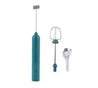 Cpolebev Batidora EléCtrica Recargable USB Batidora de Huevos Batidora de Café de Mano Batidora de Leche para el Hogar Mezclador Espumador Verde