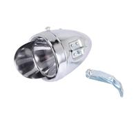 Cpolebev Bicicleta Sombrero LáMpara Luz Delantera de la Bicicleta Faros Retro Metal Plata 6Led Faros Impermeables Equipo de Conducción Accesorios para Bicicletas