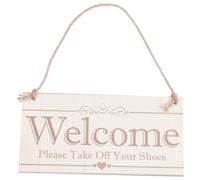 Cpolebev Bienvenido por Favor QuíTese los Zapatos Letrero Colgante Placa Regalo Casa DecoracióN Regalo