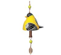 Cpolebev Bird Song Bell DecoracióN de JardíN, Campana de Viento RúStica Colgante, Colgante de Campana de Tubo de Metal Colgante de Campana de Puerta C