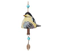 Cpolebev Bird Song Bell DecoracióN de JardíN, Campana de Viento RúStica Colgante, Colgante de Campana de Tubo de Metal Colgante de Campana de Puerta E