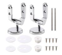 Cpolebev Bisagras de Asiento de Inodoro de Reemplazo de Aleacion Juego de Montajes Chrome Con Accesorios Tornillos Para Accesorios de Bano