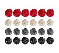 Cpolebev Bolas de RatáN de 2,0 Pulgadas Decorativas para DecoracióN del Hogar, Adorno de Relleno para DecoracióN de Mesa de Boda DIY (Negro, Gris, Rojo,)