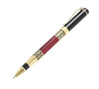 Cpolebev BolíGrafo de Rodillo CláSico BolíGrafo de Metal Dorado Elegante para Oficina Firma Comercial Regalo Escolar para Estudiantes