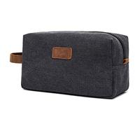 Cpolebev Bolsa de Maquillaje para Hombres Viaje para Hombres Bolsa de Maquillaje Lona Organizador Maquillaje Bolsa de Almacenamiento de Afeitado Bolsa CosméTicos Negro