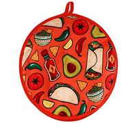 Cpolebev Bolsa de Tela de 12 Pulgadas para Burrito, Bolsa Calentadora de Tortillas PortáTil para el Hogar de Microondas Restaurante Comida Panqueques, B