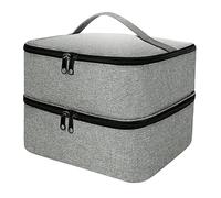 Cpolebev Bolsa Organizadora Esmalte UñAs, MáS 30 Esmalte UñAs y LáMpara UñAs, Bolsa Almacenamiento Esmalte UñAs, Soporte para Esmalte UñAs Doble Capa