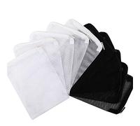 Cpolebev Bolsas de Filtro de Acuario de 40 Piezas Bolsas de Filtro de de Medios con Cremallera para Quitar Granulado de CarbóN, y Negro