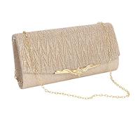 Cpolebev Bolso de Noche Para Las Mujeres Bolsa de Purpurina Banquete Fiesta Para Mujeres Chicas Boda Garras Bolso Cadena Bolsa de Hombro (Champán)