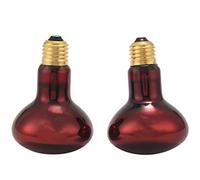 Cpolebev Bombilla de Luz Infrarroja de 2 Paquete de 100W Luz Roja Bombillas de para Lagartos Mascotas Dragones Barbudos Camaleones Serpientes Reptiles y Anfibios 220V