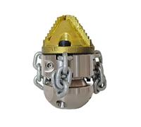 Cpolebev Boquilla de Chorro Giratoria de 70 L, Boquilla de Limpieza de Dragado de Tuberías de Alta Presión, Boquilla de Alcantarillado Giratoria con Eslinga de Cadena y Cuerda G3/8